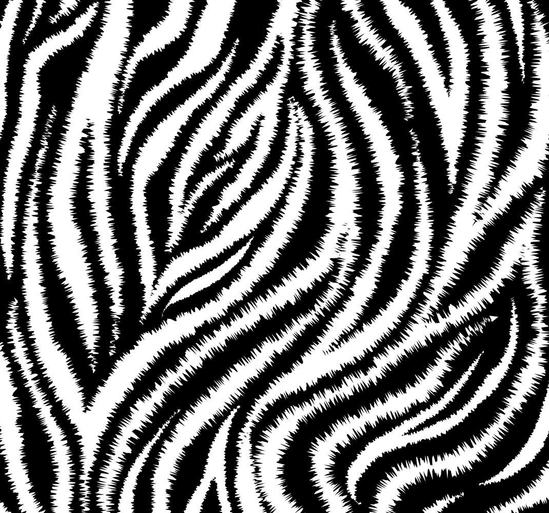 Classic irregular black and white zebra Lounge wallpaper TenStickers