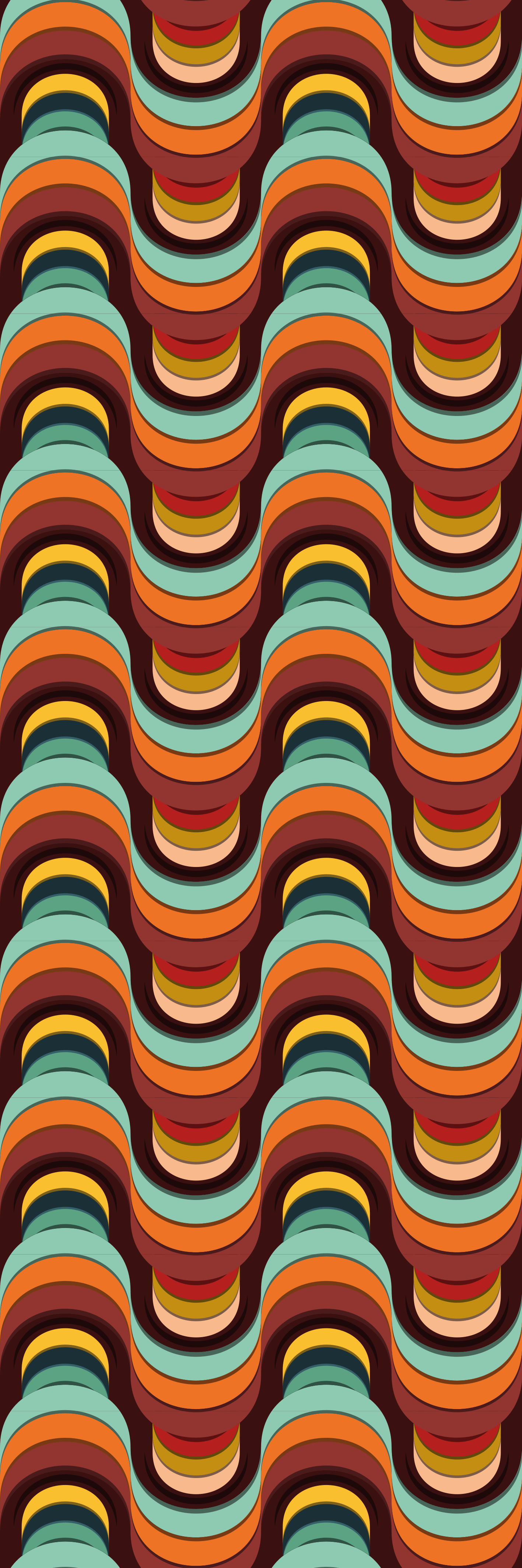 Colorful Retro pattern classic wallpaper patterns TenStickers