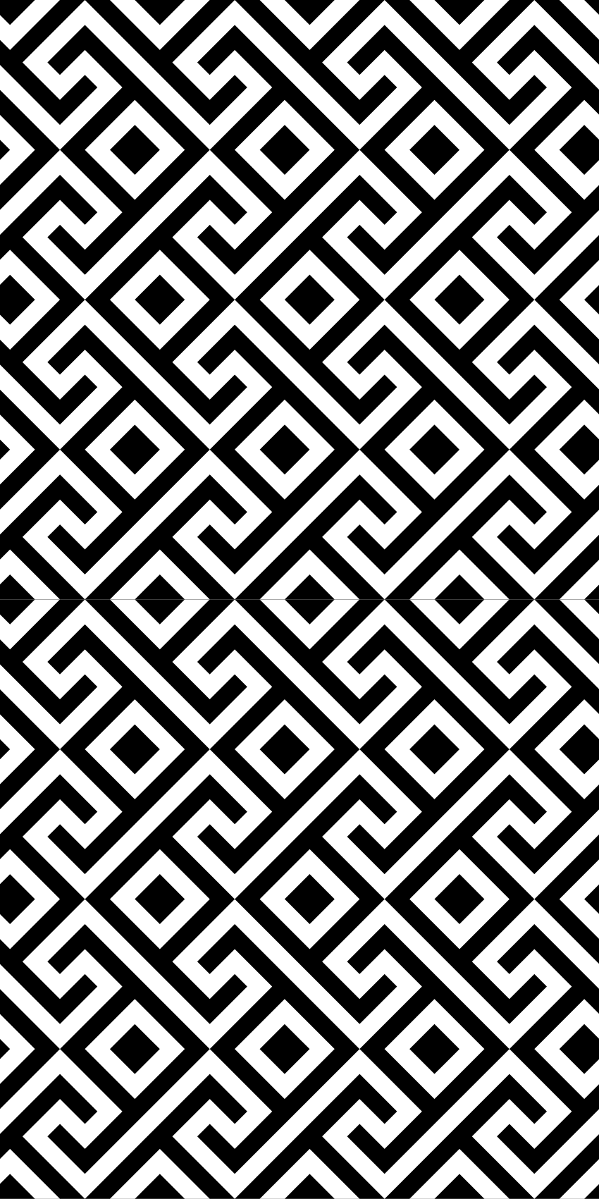 Black and white intricate geometric pattern wallpaper TenStickers