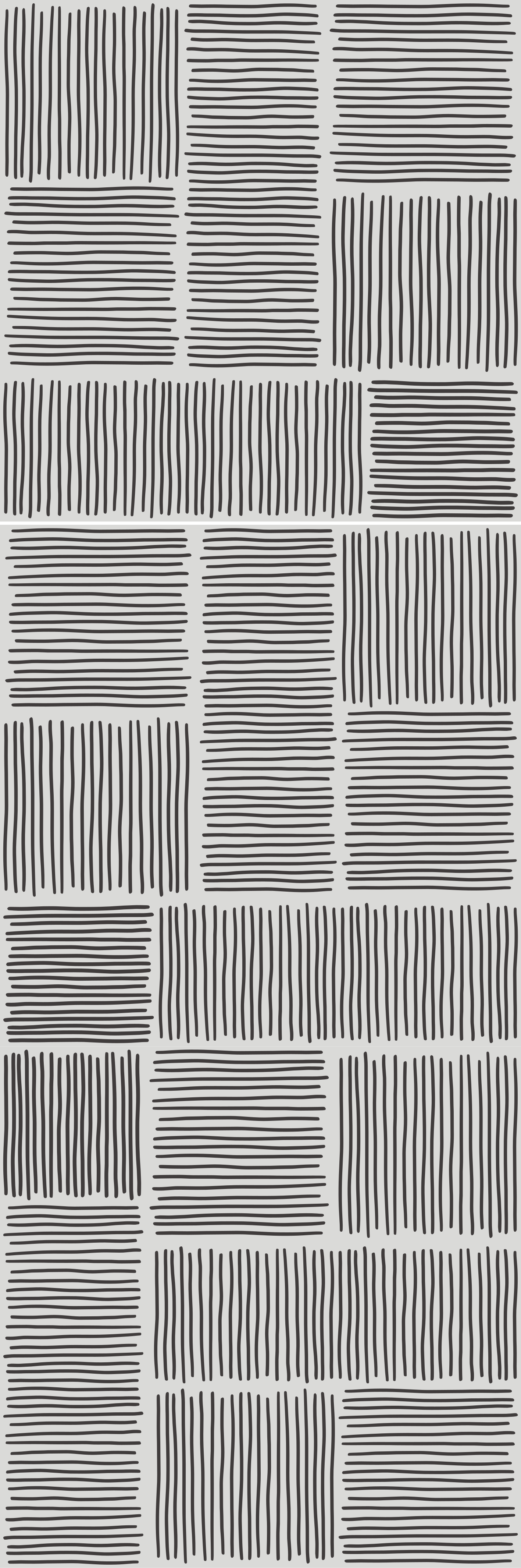 Line black white MidCentury Contemporary Wallpaper TenStickers