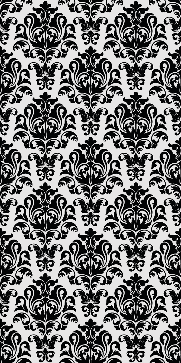 Hollywoodregency classical black pattern wallpaper TenStickers