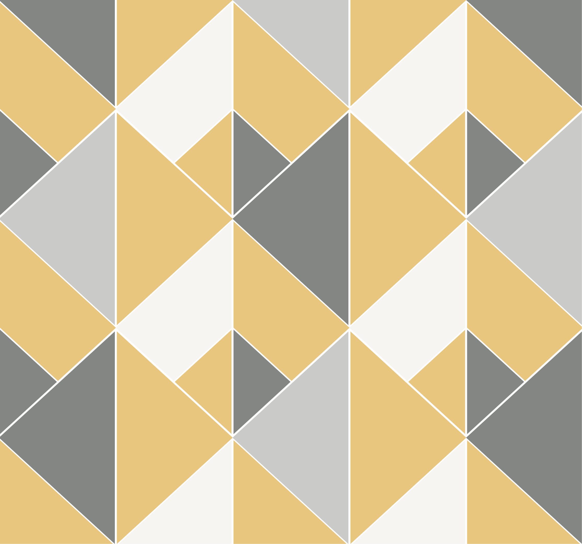 Yellow And Grey Geometric Triangles Pattern Wallpaper