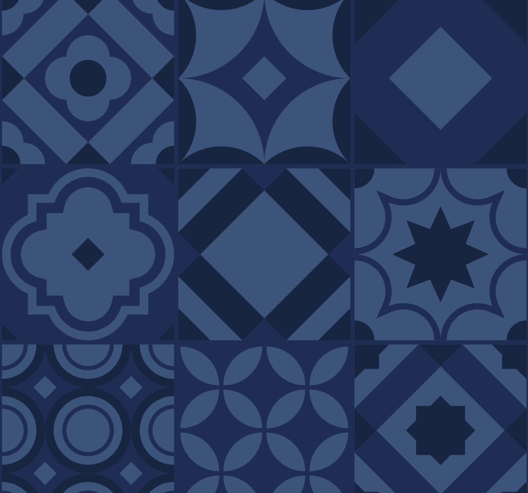 Navy blue tiles pattern kitchen wallpaper TenStickers
