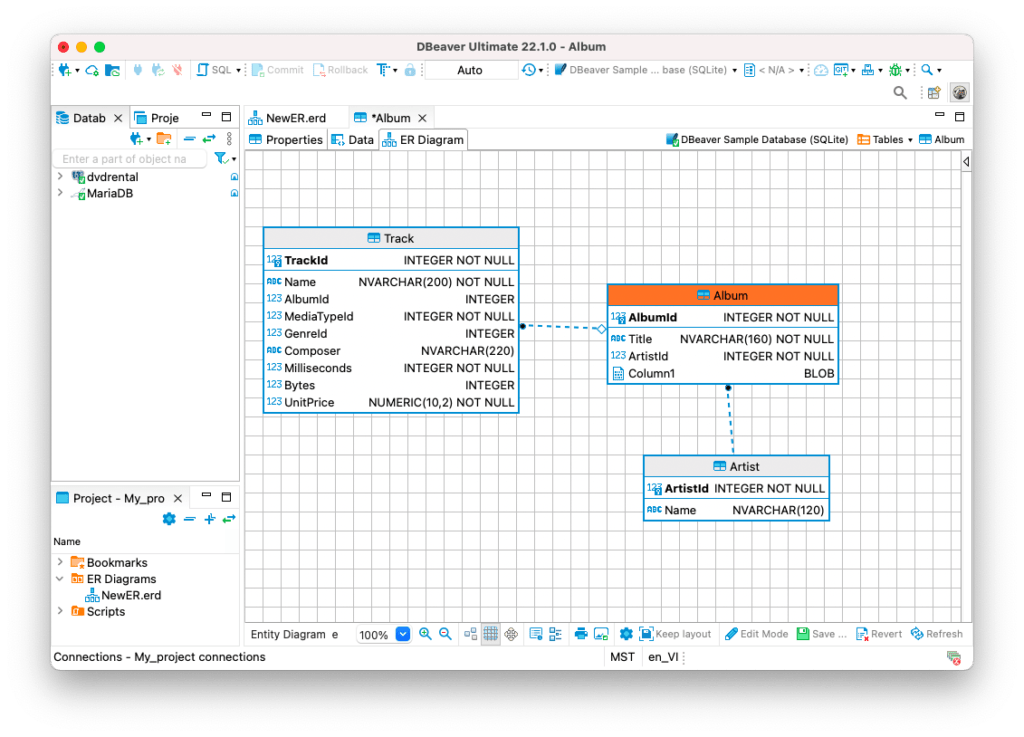 Dbeaver er diagram create table qeryas