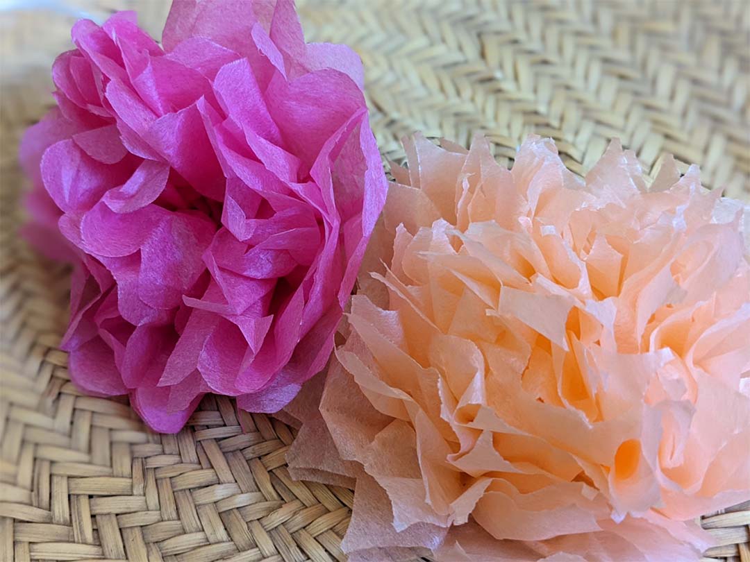 Tissue Paper Flower Garland