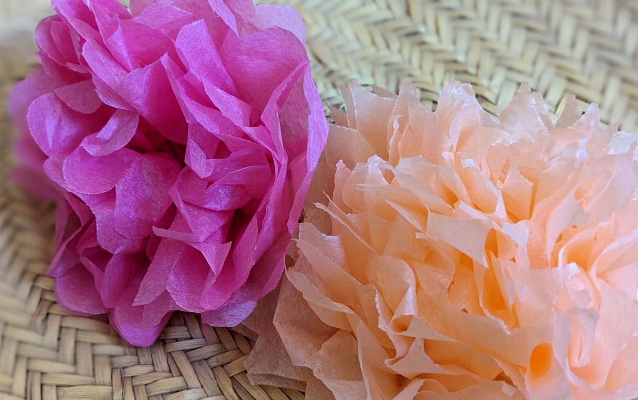 Tissue Paper Flowers For Kids