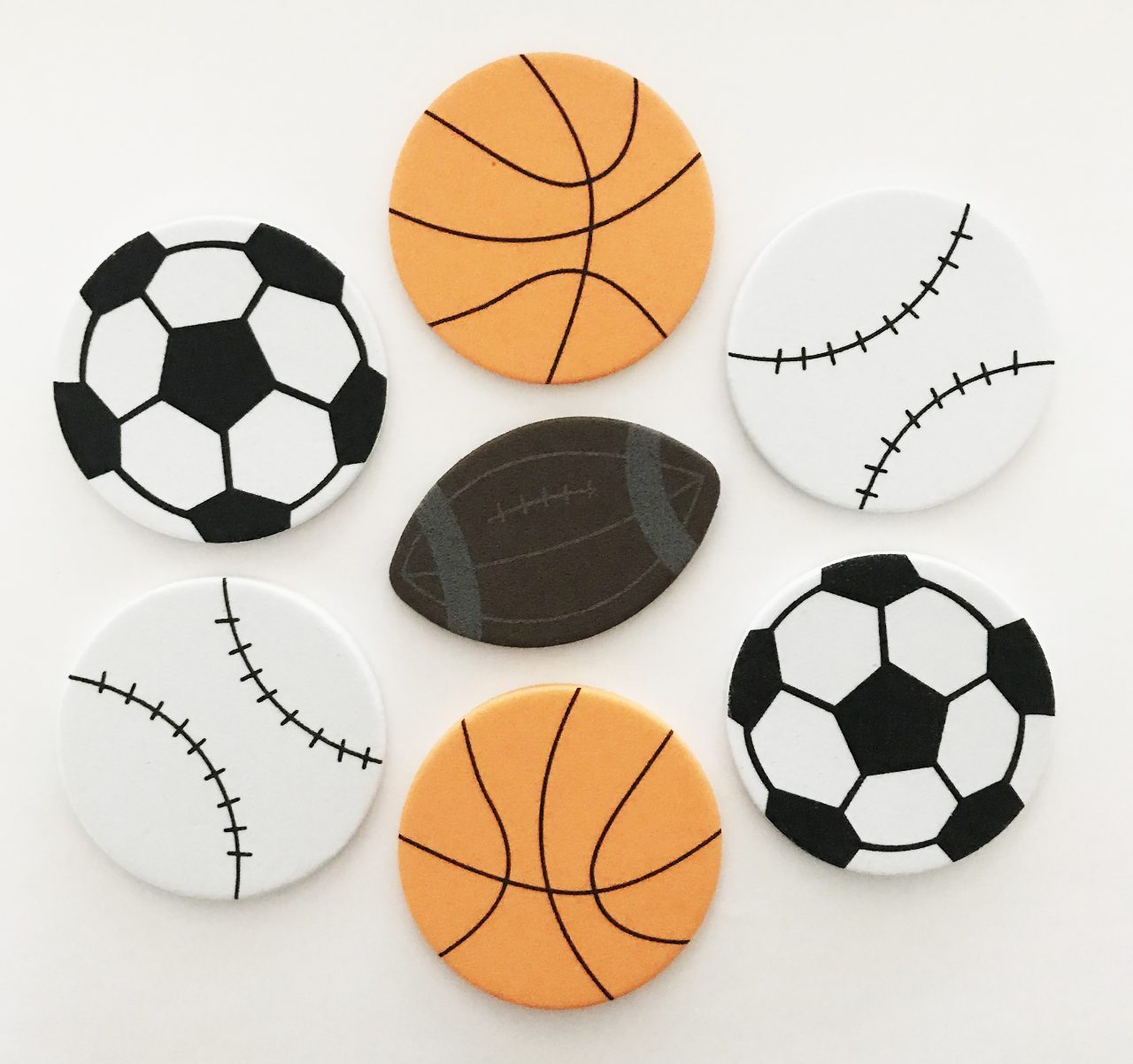 Selfadhesive foam sport ball shapes DBLG Import