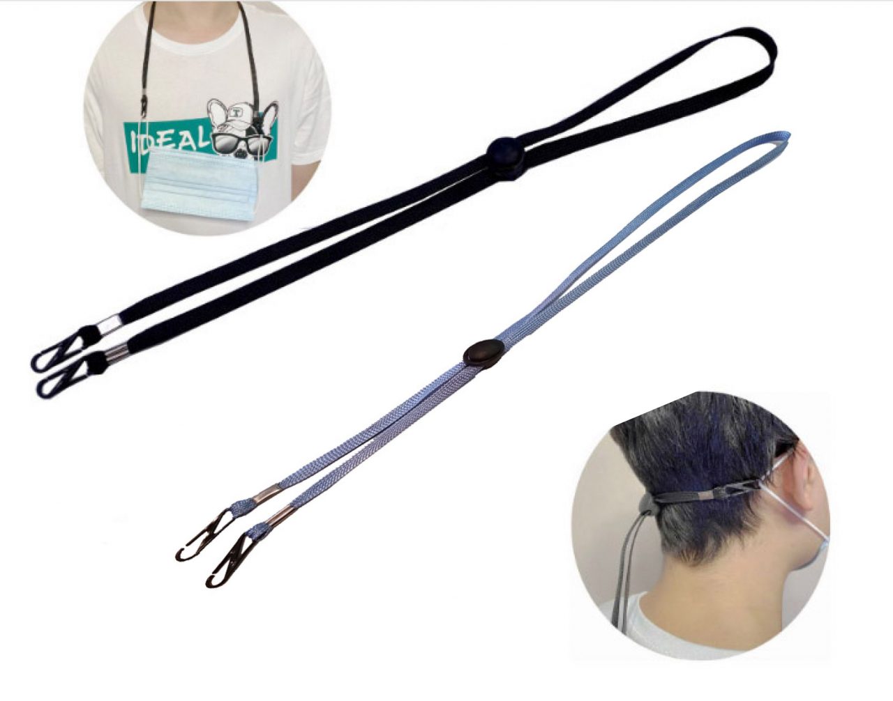 Black adjustable mask holder DBLG Import