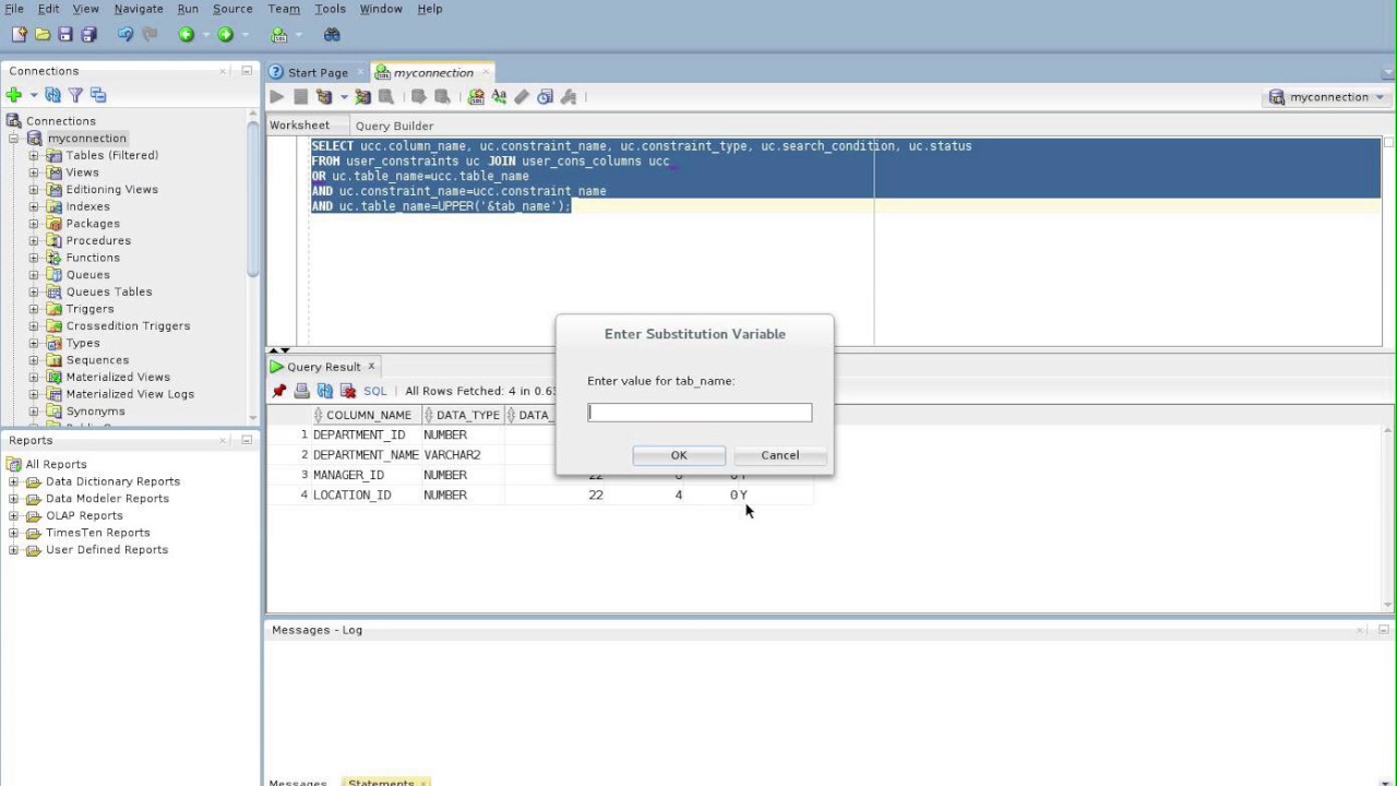 Oracle SQL Developer DBMS Tools
