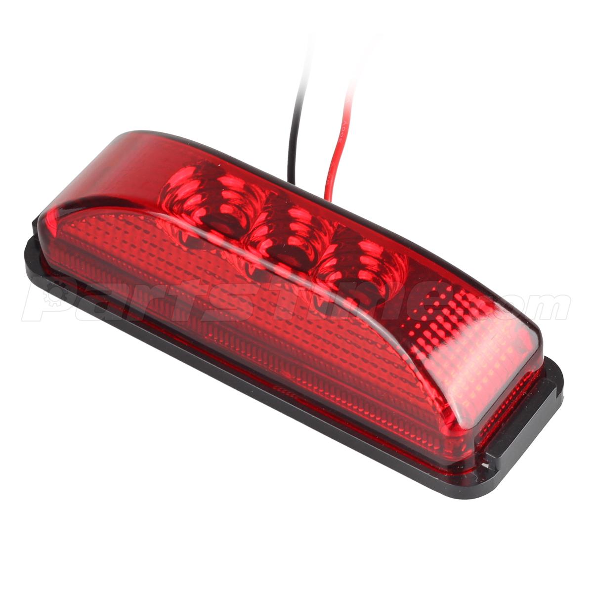 3.9" Red LED Clearance Side Marker Lights Utility Trailer Truck