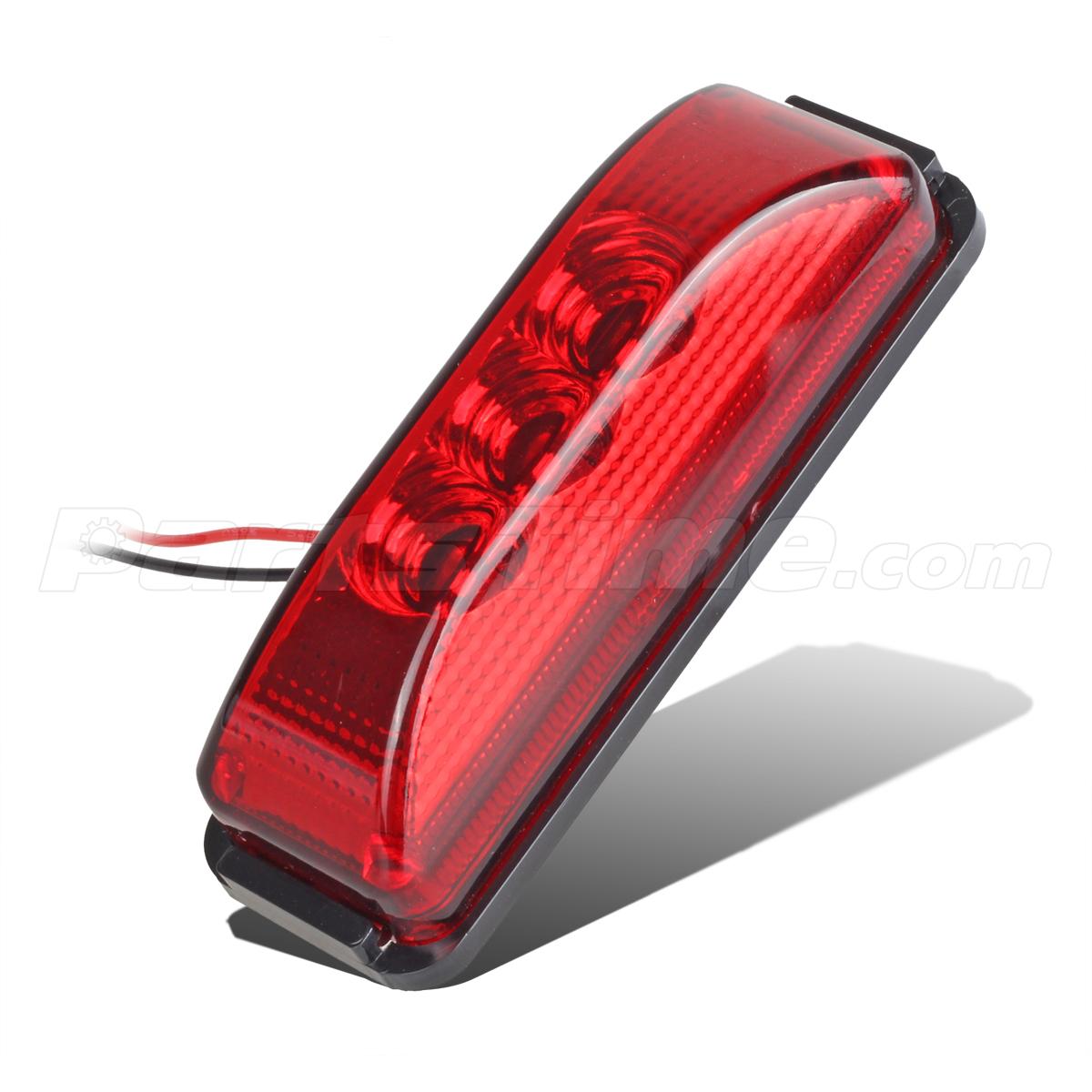 3.9" Red LED Clearance Side Marker Lights Utility Trailer Truck