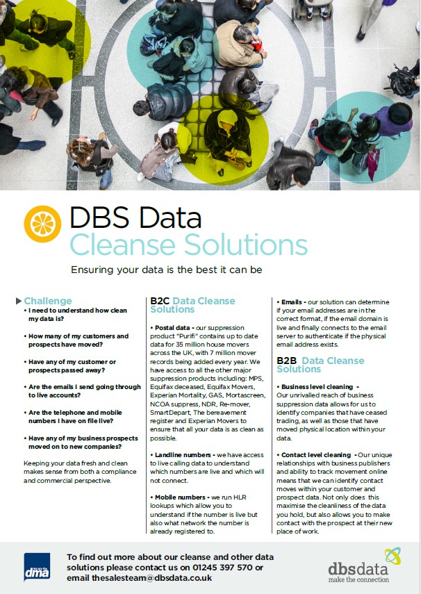 Verify, Cleanse, Enhance your Data DBS Data Marketing