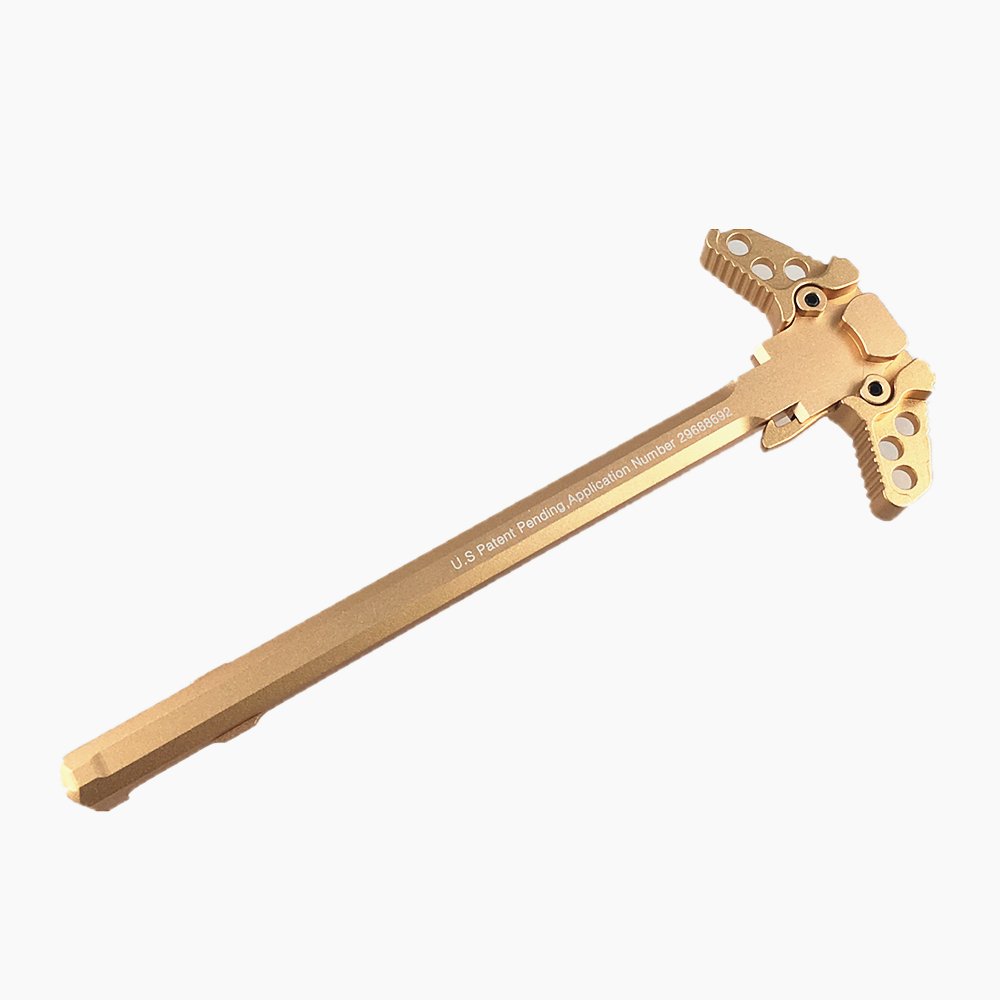 DB TAC INC PRESMA® GOLD ANODIZED AMBIDEXTROUS CHARGING HANDLE, For .223/5.56 DB TAC