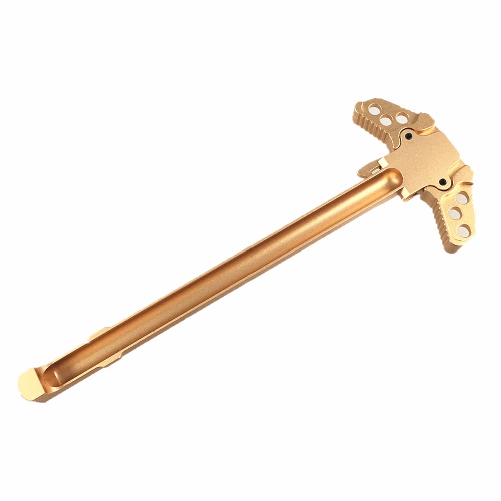 DB TAC INC PRESMA® GOLD ANODIZED AMBIDEXTROUS CHARGING HANDLE, For .223/5.56 DB TAC