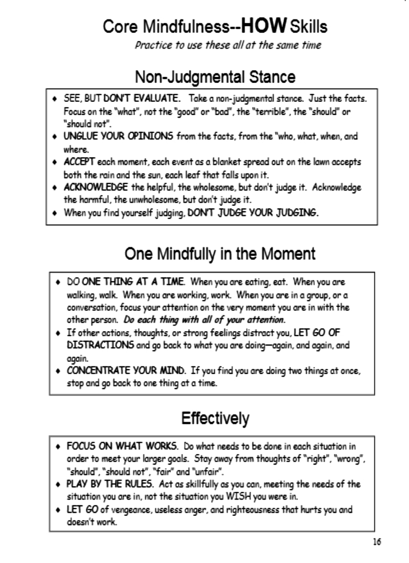 DBT Think Skill Worksheet DBT Worksheets