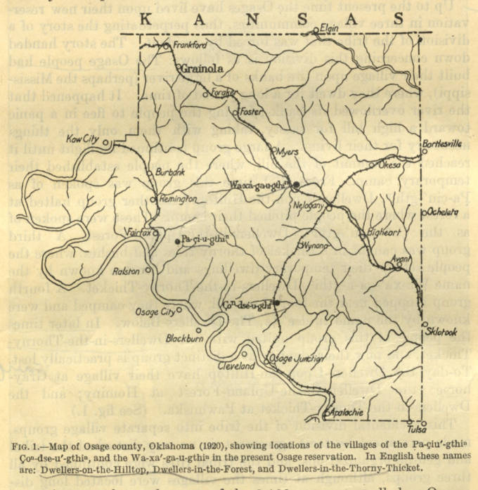 Osage Territory Map