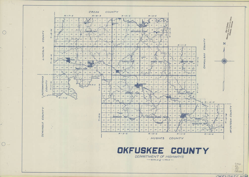 Map Of Oklahoma Showing Counties
