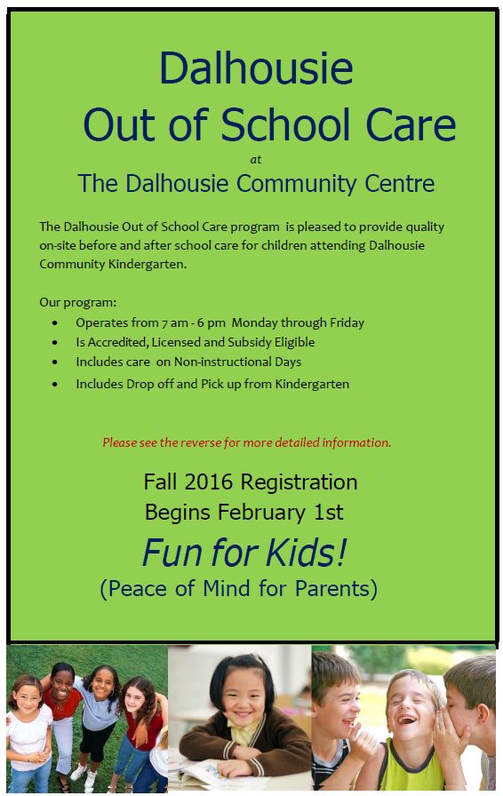 Dalhousie Community Out of School Care Info Dalhousie Community