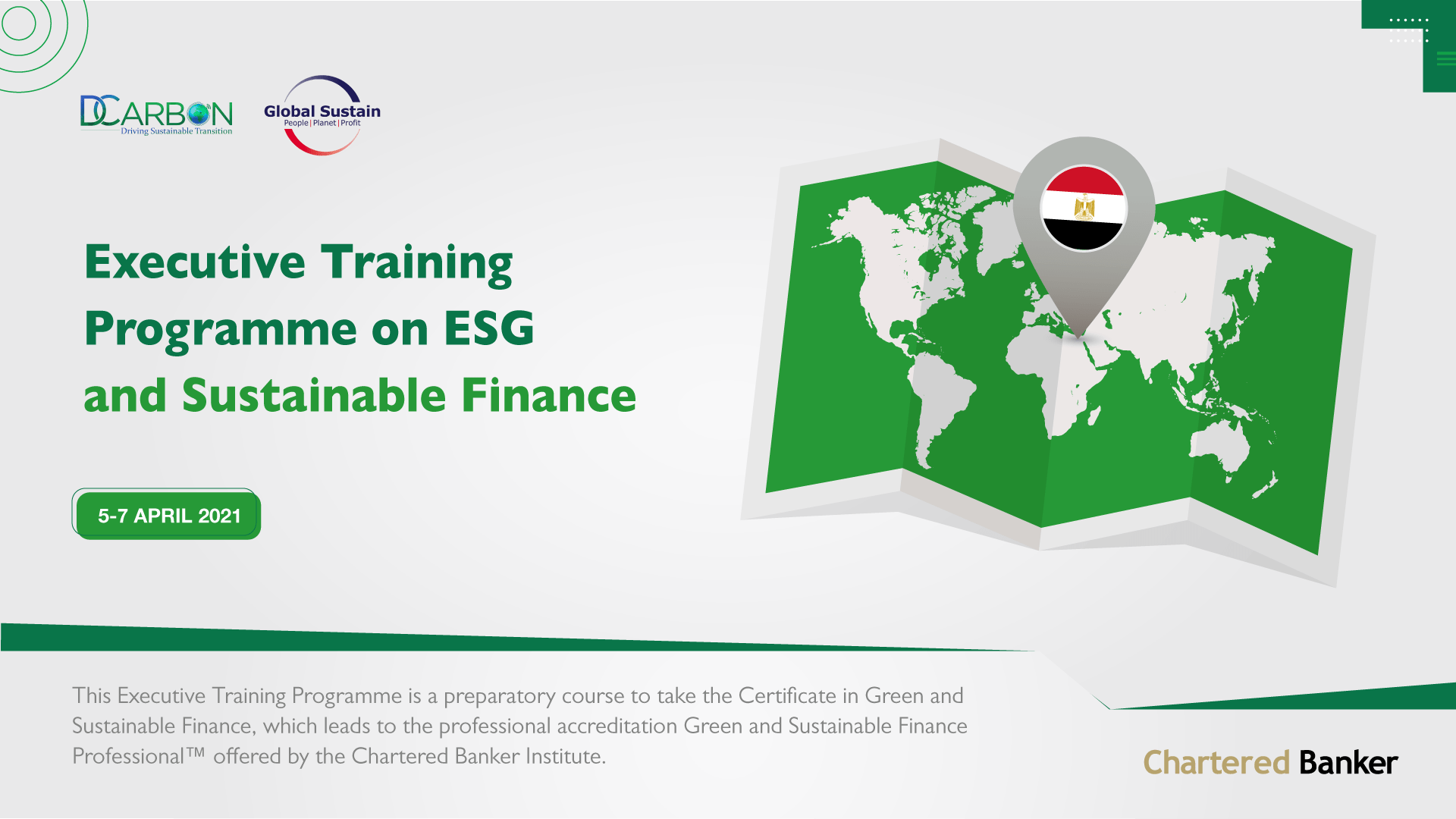 Executive Training Programme on ESG and Sustainable Finance Dcarbon Egypt