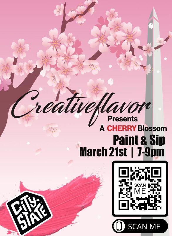 CityState Brewing Cherry Blossom Paint & Sip! DC Beer