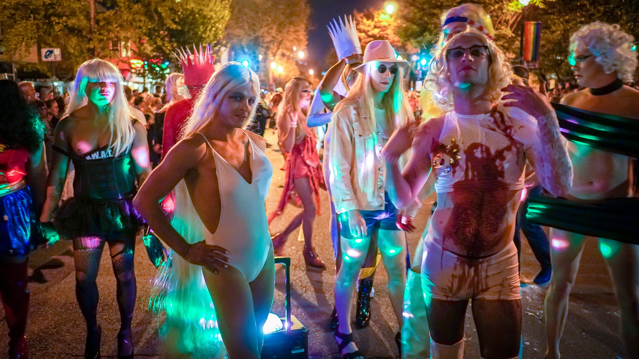 Marching Band performs 17th Street High Heel Race DCs Different