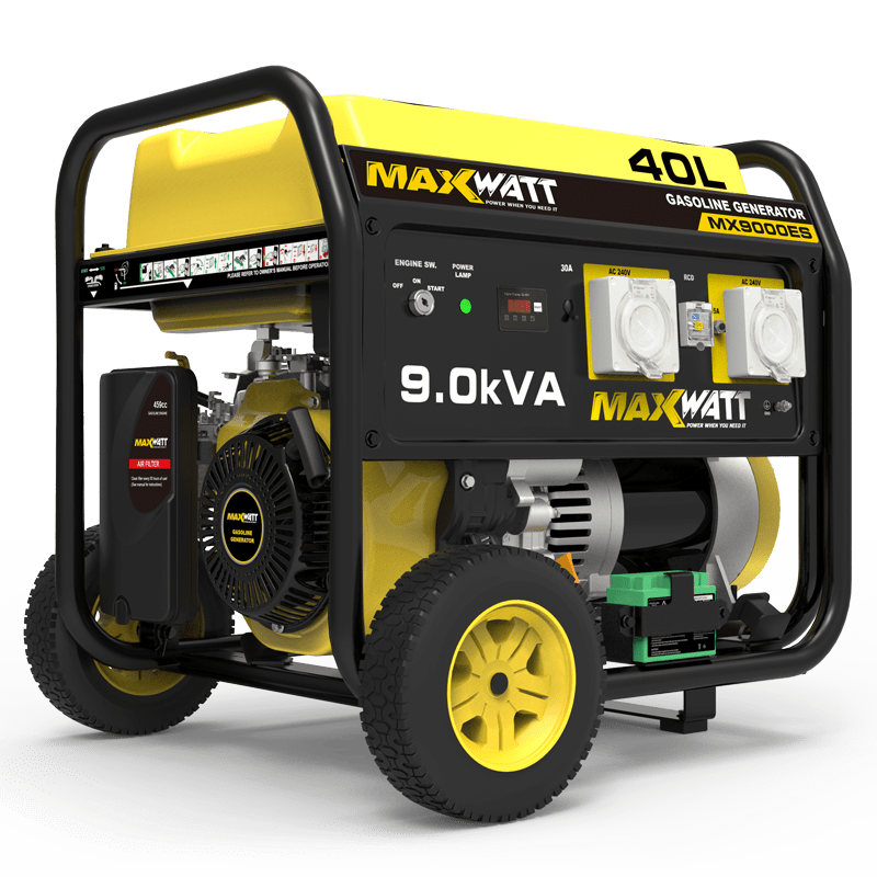 MAXWATT 9000W 9KVA PETROL GENERATOR ELECTRIC START MX9000ES DCE Electrics