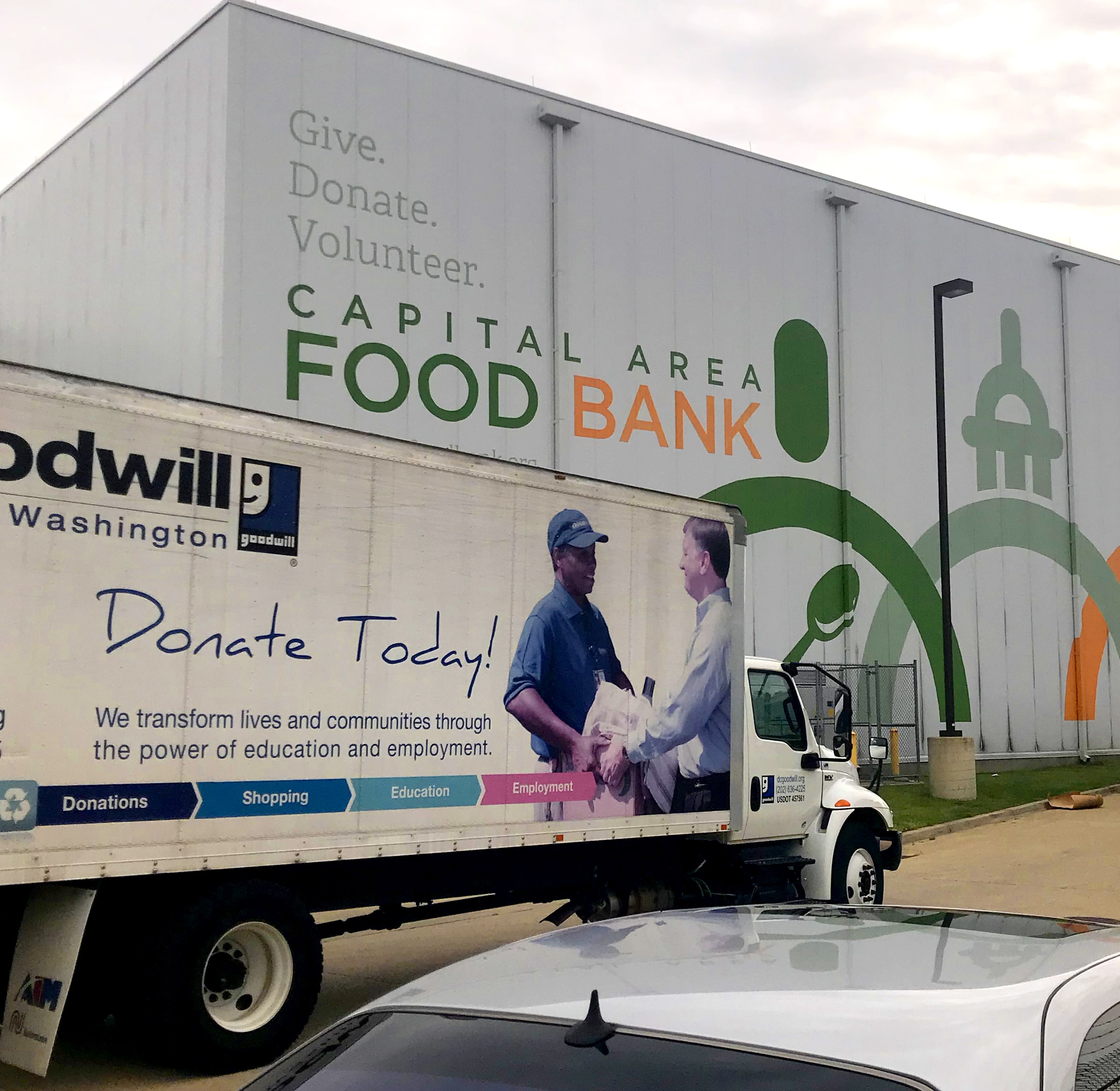 Capital Area Food Bank and Goodwill Unique Partnership in Unique Times