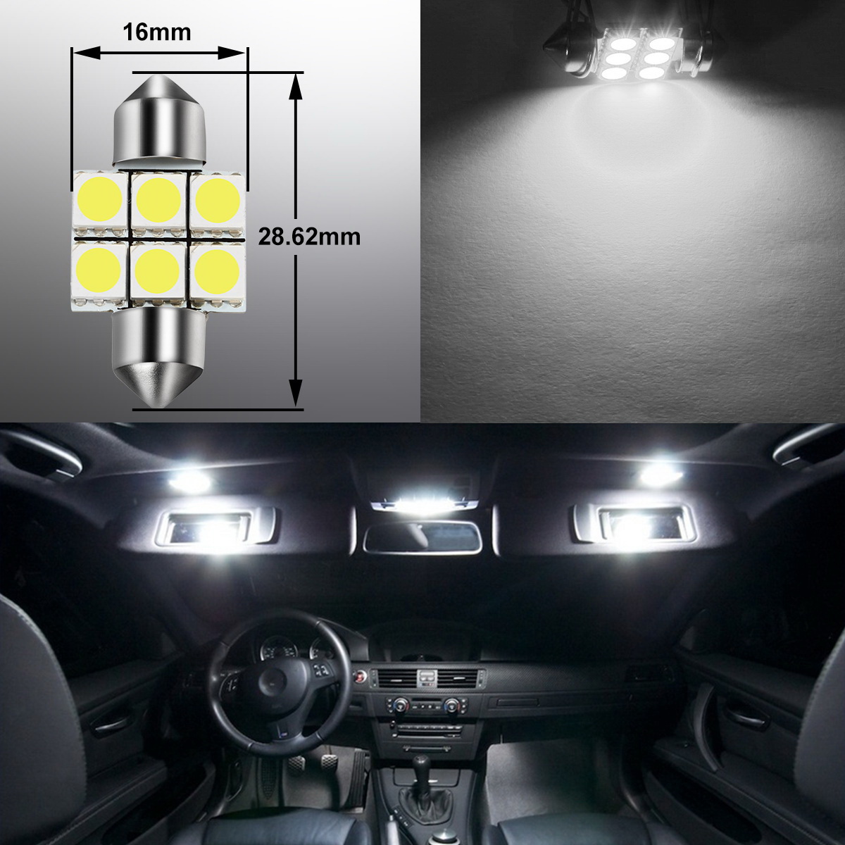 16 pcs Xenon HID White For Honda Odyssey Interior LED Package Deal 2005
