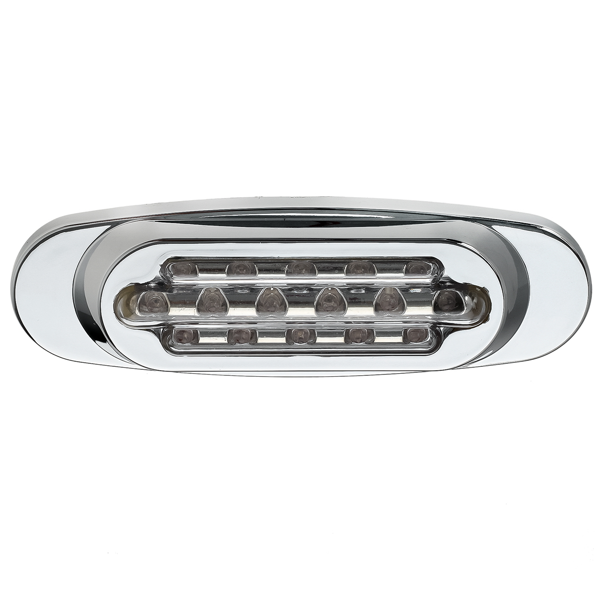 Pair Blue Led Marker Light Clearance Universal Flush Mount 16LED Bumper