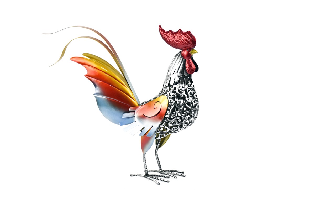 COQ METAL DECOUPE ROUGE/BLEU/JAUNE DcoKdo