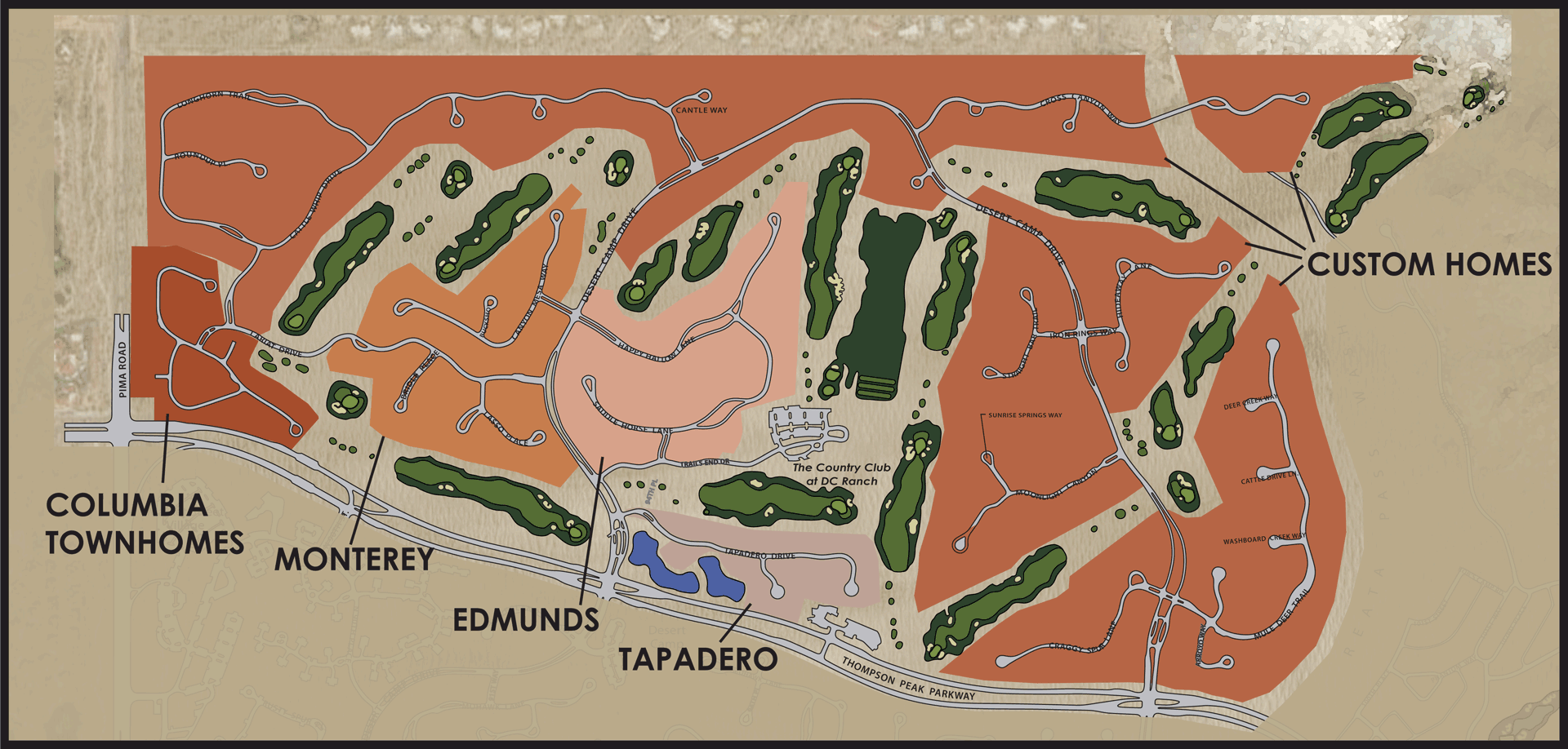 Country Club Village map DC Ranch Homes
