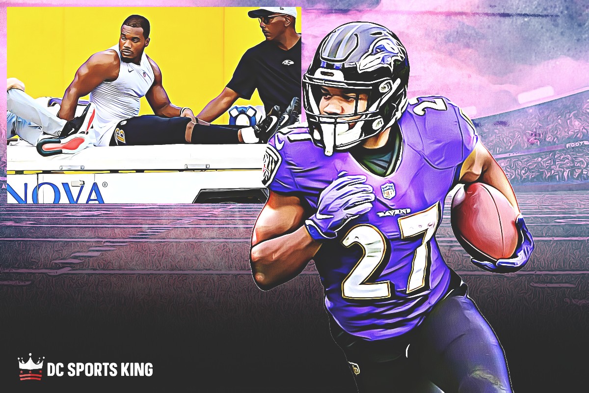 Ravens RB J.K. Dobbins to undergo MRI on knee after being carted off