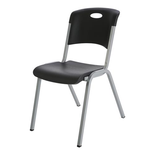 Lifetime Products Black Stacking Chair DC Stationery Depot Ltd