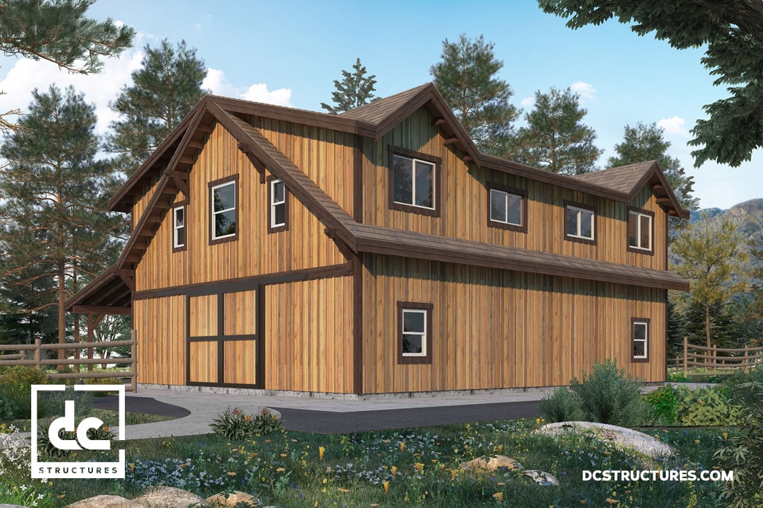 Oakridge Apartment Barn Kit 48' Barn Home Kit DC Structures
