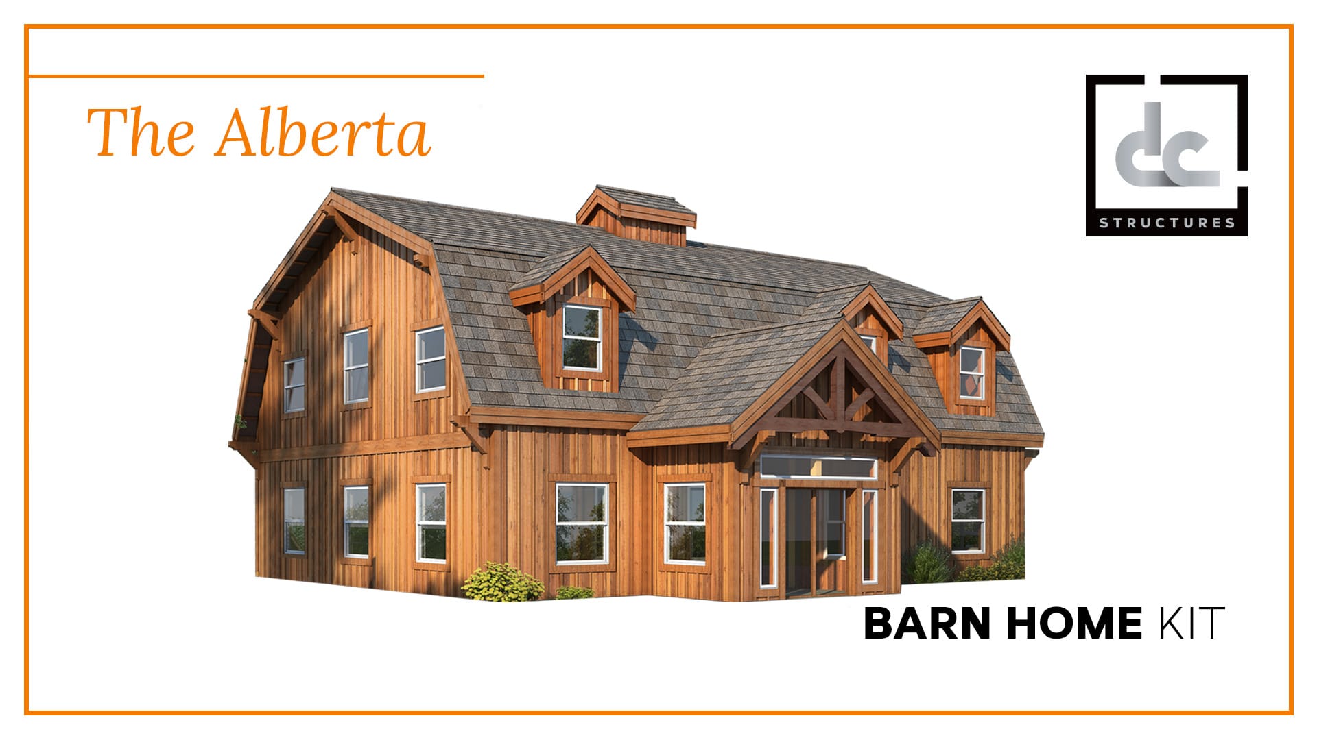 The Alberta Barn Home Kit 3 Bedroom Gambrel Barn Home DC Structures