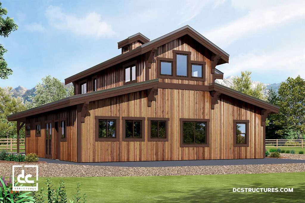 Hawthorne Barn Home Kit 3 Bedroom Monitor Barn Home DC Structures