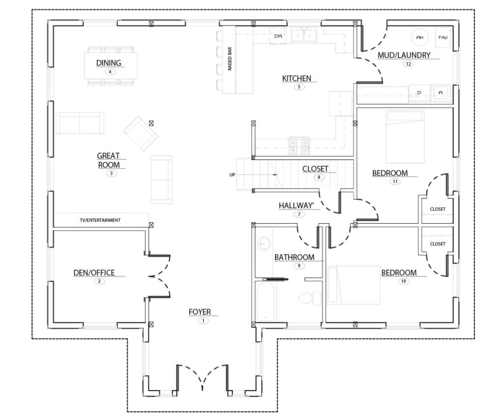 The Alberta Barn Home Kit 3 Bedroom Gambrel Barn Home DC Structures