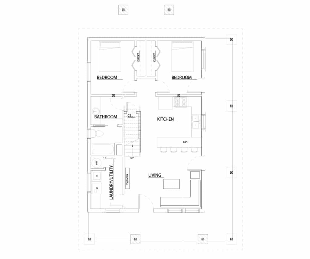 The Chinook Cabin Kit 3 Bedroom Cabin Plan DC Structures