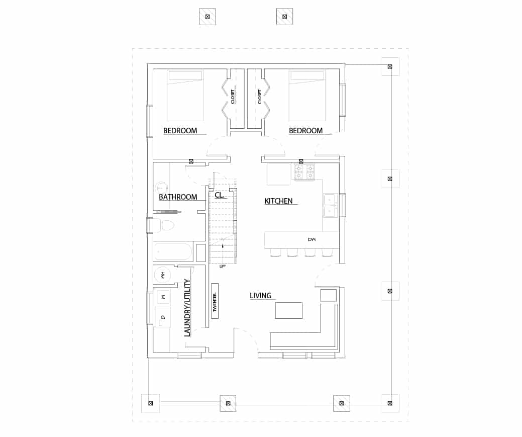 The Chinook Cabin Kit 3 Bedroom Cabin Plan DC Structures