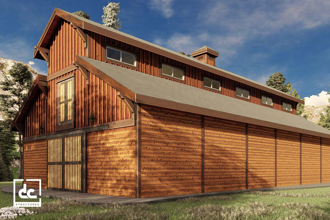 Powell Barn Kit Monitor Horse Barn Kit DC Structures