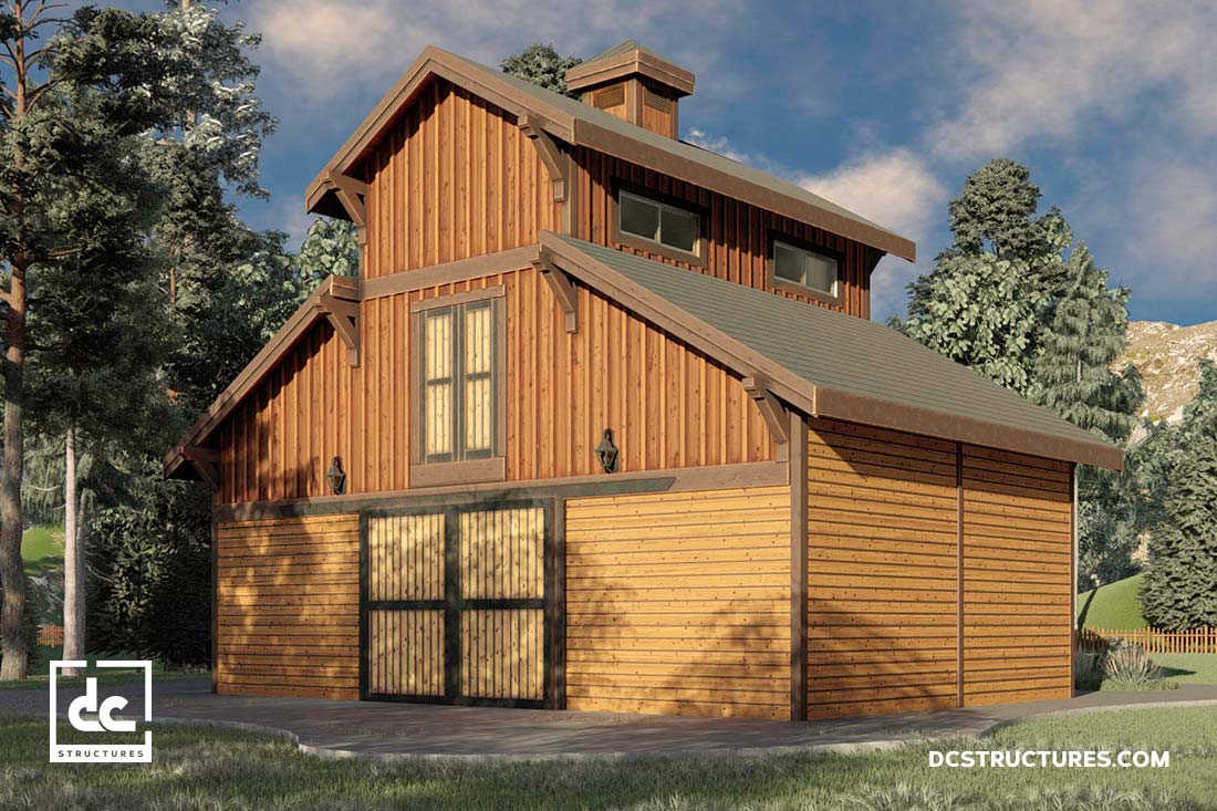 Powell Barn Kit Monitor Horse Barn Kit DC Structures