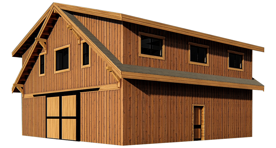 Pineridge Apartment Barn Kit 36' Barn Home Kit DC Structures