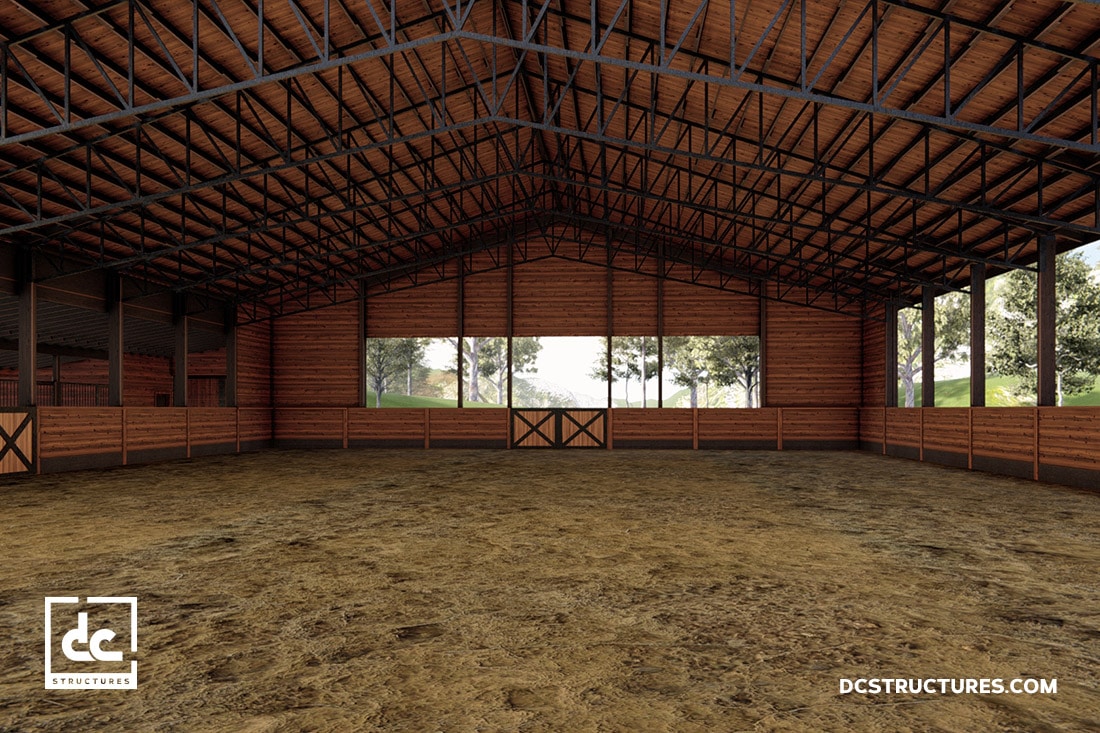 Canyon Arena & Stables Kit Covered Riding Arena Kit DC Structures