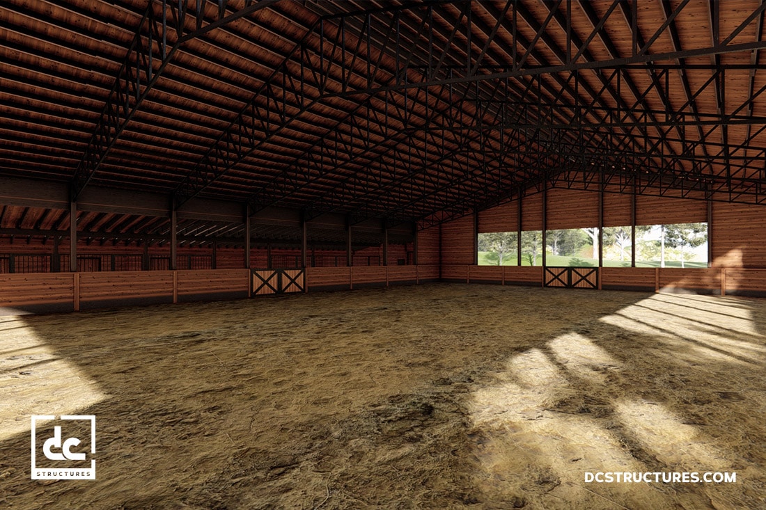 Canyon Arena & Stables Kit Covered Riding Arena Kit DC Structures