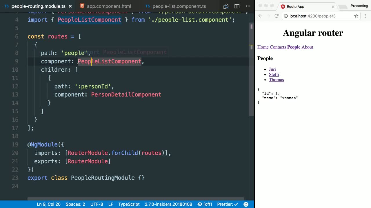 Gå vandreture Centrum Rytmisk angular router data property skipper