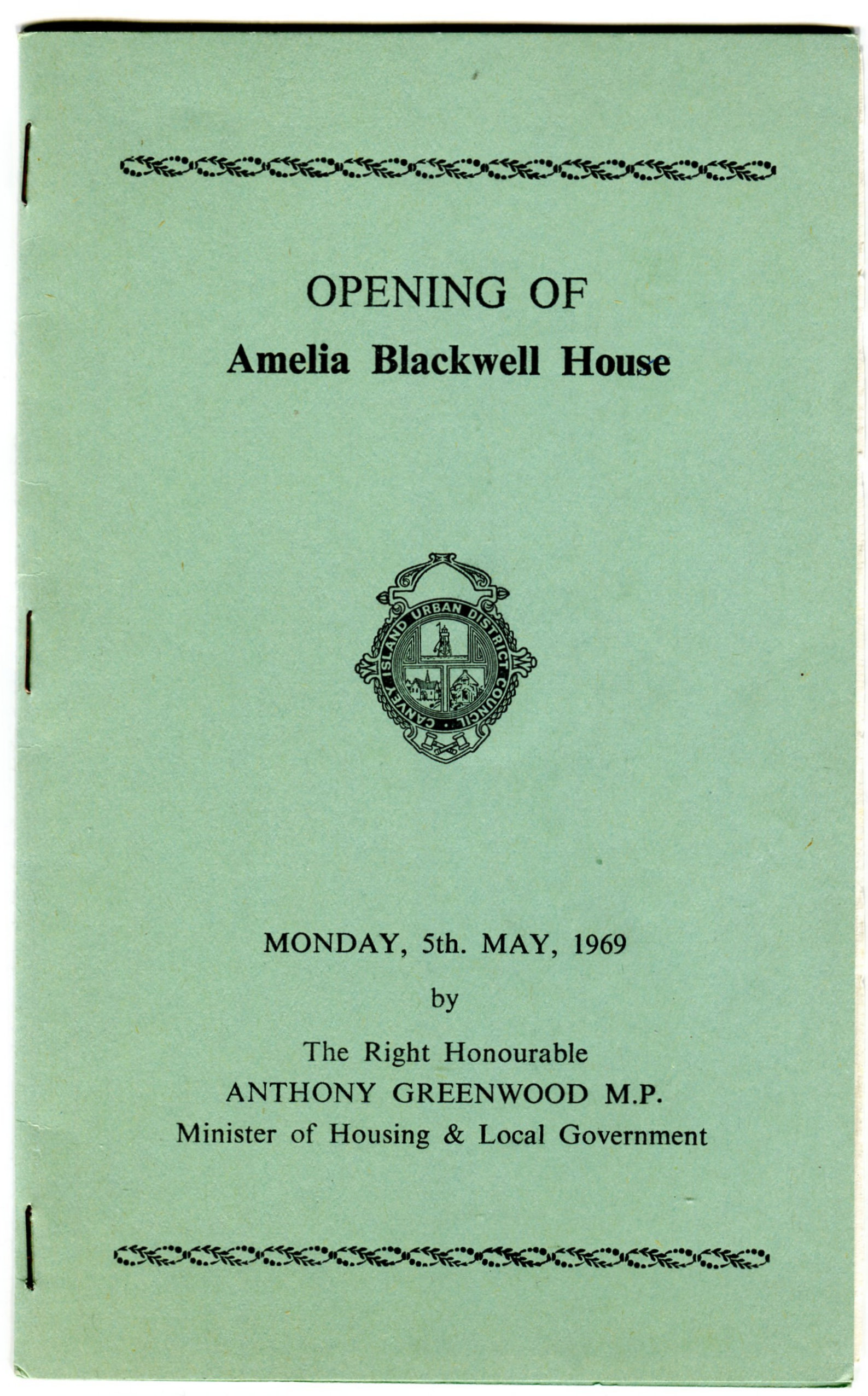Opening of Amelia Blackwell House Amelia Blackwell House, Amelia