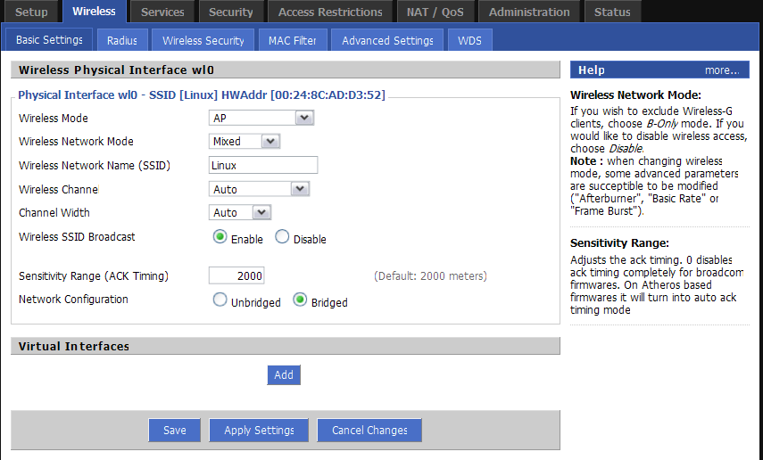 DDWRT Forum View topic wl driver adapter not found