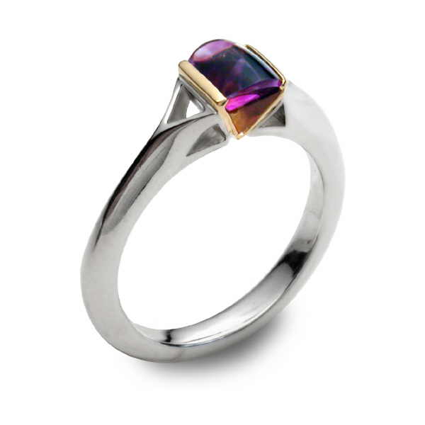 Stained Glass rings Jeremy Heber Jewellery