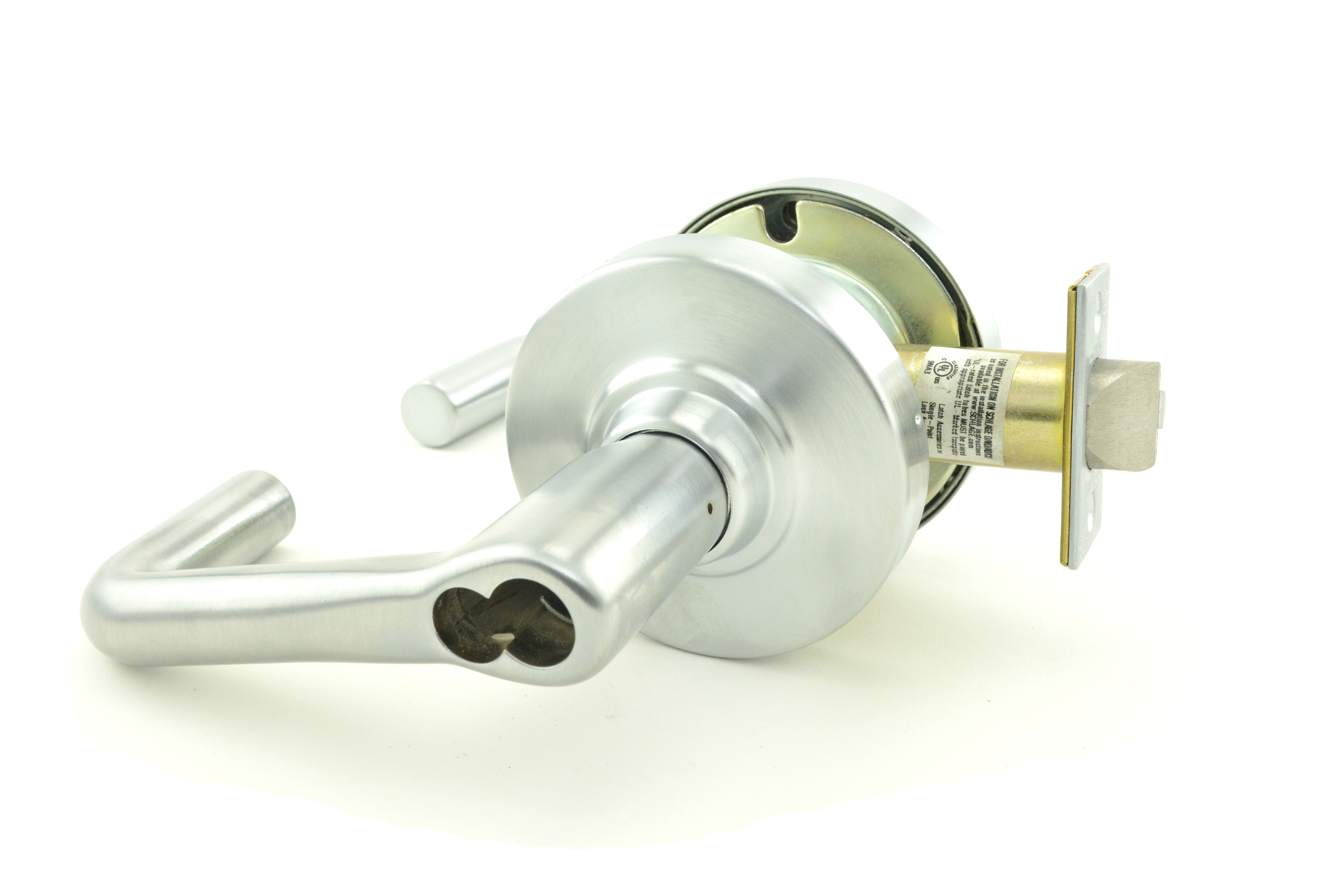 Schlage ND80BDTLR Tubular Storeroom Door Lever Set without Small