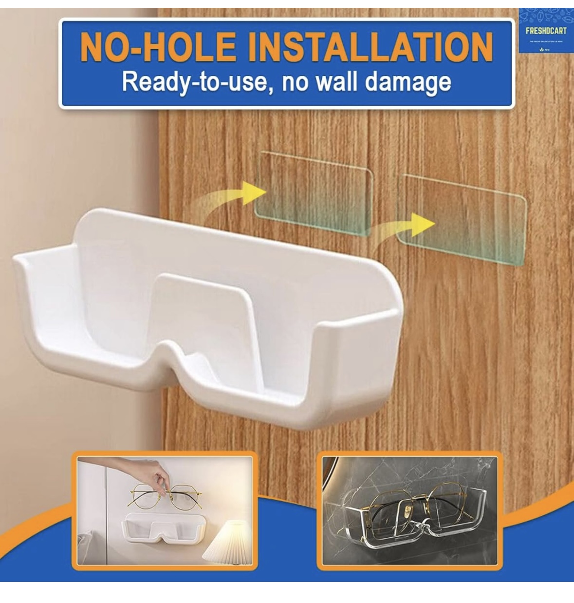 WALL MOUNT ADHESIVE GOGGLE ORGANISER STAND DD Ahmedabad